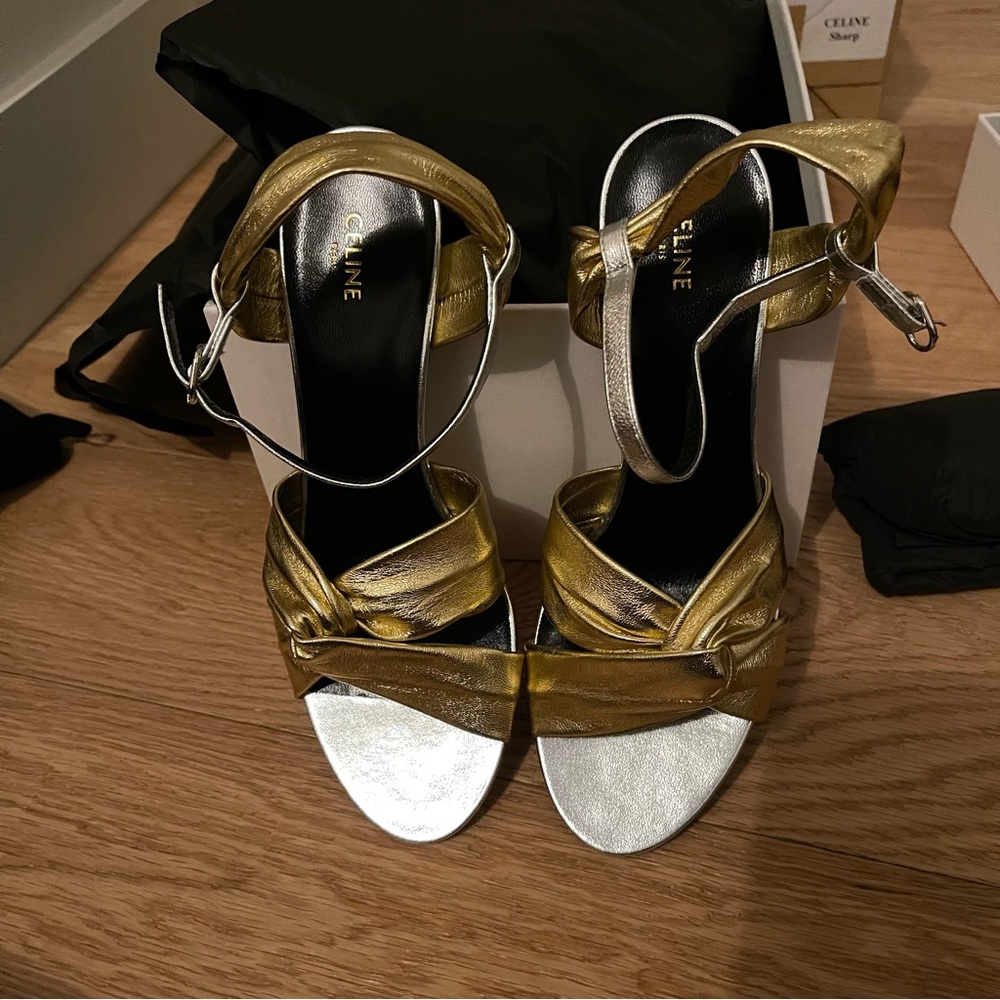 Celine metallic heels!!